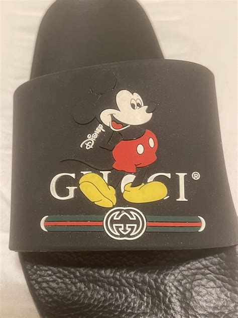 gucci mickey mouse slides|mickey mouse gucci bag grey.